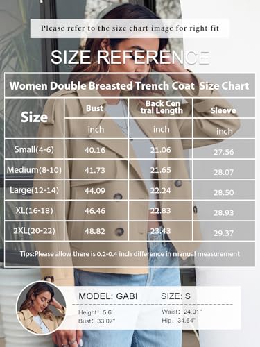 51NZv86GIDL.jpg Women Crop Double Breasted Trench Coat Raglan Sleeve Work Office Cropped Jacket With Pockets