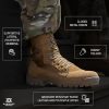 51O3B2h9-1L.jpg TACTICAL T8 Bifida Military Combat Boots for Men and Women, Army, Air Force, AR670-1 Compliant Footwear, Suede Leather,