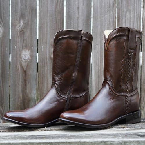 51P2v8w4TyL.jpg Men's Roper Cowboy Boots, Genuine Leather Men's Cowboy Boots, Western Boots For Men H4003