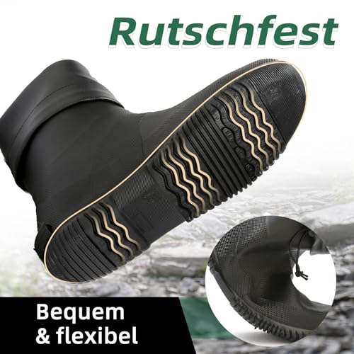 Midshaft Rain Boots Women, Waterproof Rubber Boots Men, Mid-Height Anti-Slip Lightweight Garden Shoes, Mid Calf Water Boots with