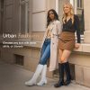 Women's 953 Lace Platform Combat Knee High Boots with Comfort Chunky Heel