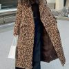 51d0NbtwXZL.jpg Womens Leopard Long Wool Trench Coat Notched Lapel Double Breasted Pea Coat Winter Warm Overcoat
