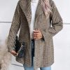 51iACTBZ0YL.jpg Long Wool Plaid Blazer for Women Fall Outfits Winter Trench Coat Long Sleeve Casual Dressy Lapel Jacket Peacoat