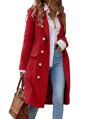 51kxtwNfUL.jpg Womens Long Wool Coat for Women Fall Winter Trench Coat Trendy Jackets