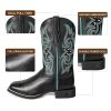 51pvq2utJ3L.jpg Women Western Boots Hand Painted, Square Toe, Full Grain Cowhide, 4-Layer Composite Sole(PLT203604)