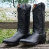 Mens Classic Round Toe Cowboy Boots H7001