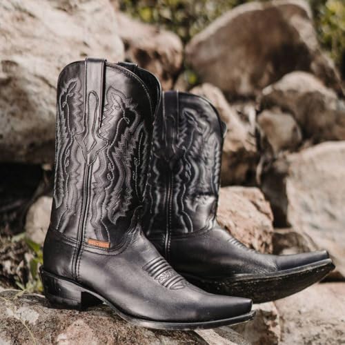 Mens Burnished Snip Toe Cowboy Boots H50030